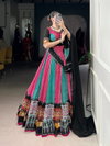 Pink Multicolour Pure Rayon Lehenga With Blouse Dupatta Navratri Collection LNB 1617 